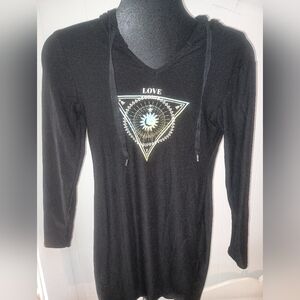 Love hooded tunic dress